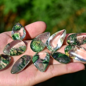 Grüner Gartengeist Quarzanhänger, Quarzkristallanhänger, Mineral, Kristallgeschenke (Bitte machen Sie eine Notiz, wenn ein Bohren erforderlich ist)