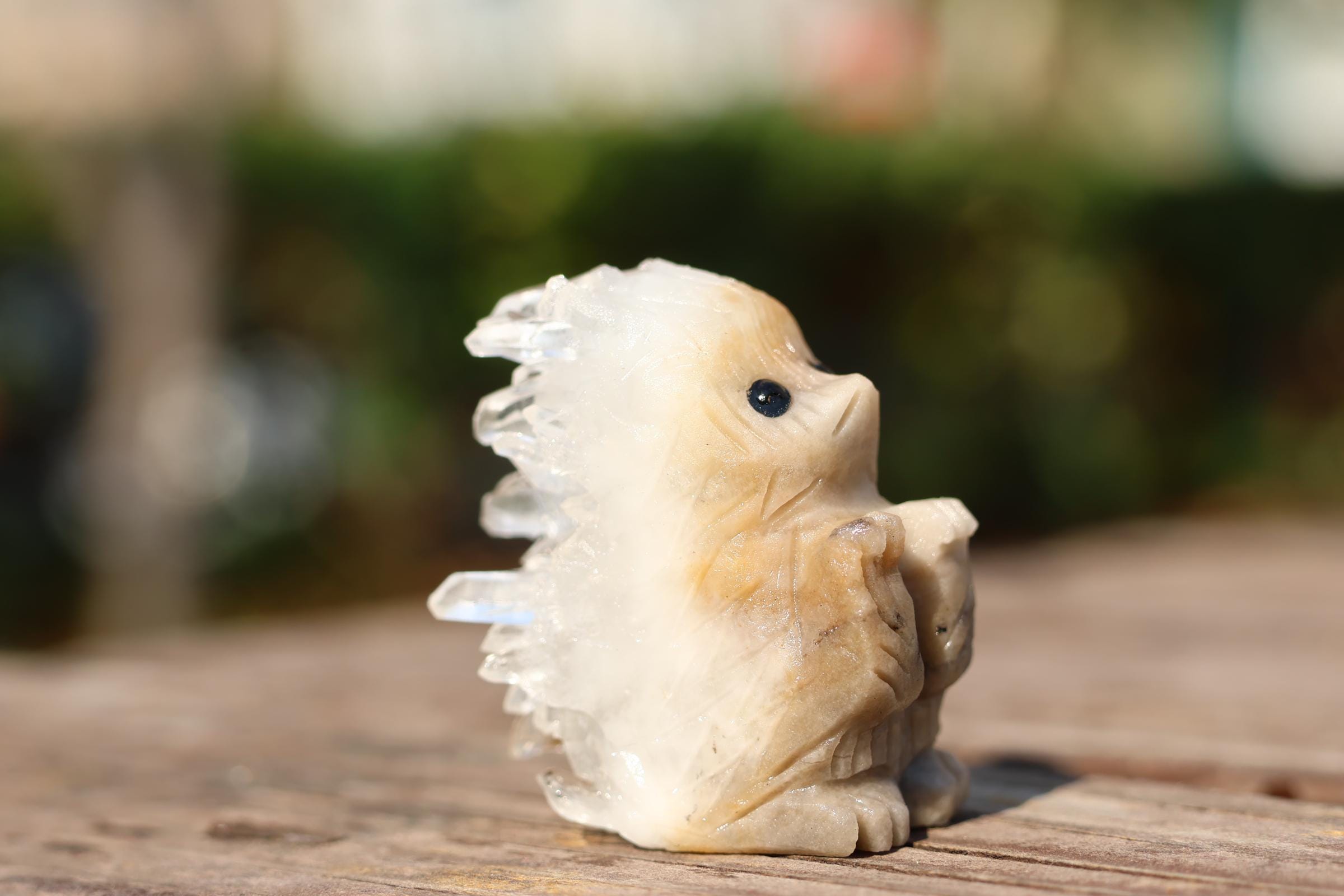 ハリネズミ　天然クリスタル生石　クラスター　彫物 ハリネズミ 天然クリスタル生石 クラスター 彫物 Amazon.co.jp