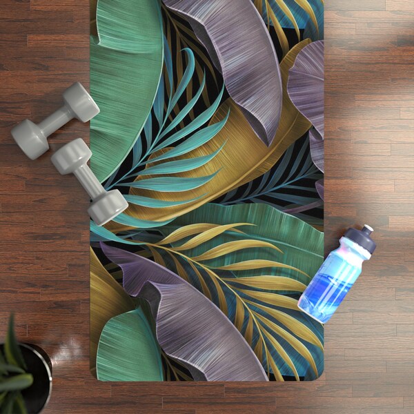 Tropical Elegance Rubber Yoga Mat