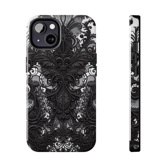 Black Lace Phone Case, Lace Lover iPhone Case, Black Lace Design Samsung Case, Tough Phone Cases Black Lace Phone Case, Lace Lover iPhone Case, Black Lace Design Samsung Case, Tough Phone Cases
