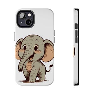 Cute Elephant Phone Case, Elephant Lover Samsung Case, Anime Tough Phone Cases, Funny iPhone Case