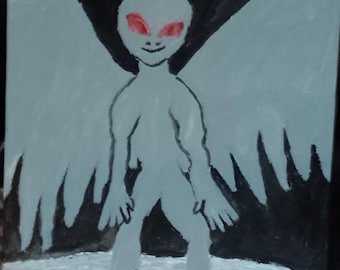 Mothman on a bridge