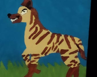 Pintura de hiena americana