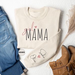 Gepersonaliseerde mama-sweatshirt: custom mom of Girls-kleding afbeelding 4