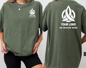 Camiseta con logotipo personalizado Comfort Colors: Diseño de bolsillo personalizado