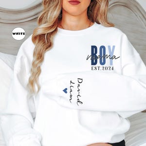 Moletom personalizado para mamãe de menino: nomes personalizados para crianças, roupa para mãe