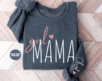 Personalized Girl Mama Sweatshirt: Custom Mom of Girls Clothing