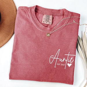 T-shirt donna Futura Zia Loading! Idea regalo divertente! Scritte azzurre