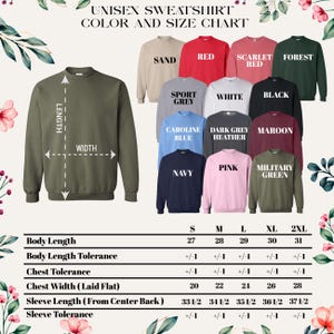 a graphic of a sweatshirt with different colors and sizes