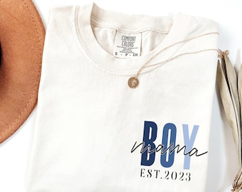Boy Mama Comfort Colors Shirt: Personalized Mom of Boys Tee