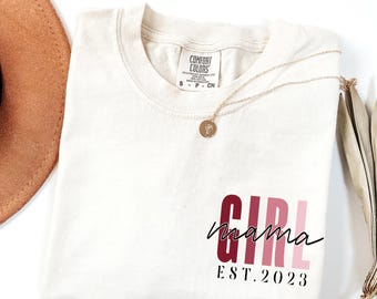 Gepersonaliseerde Mama Comfort Colors-shirt: Custom Mom-T-shirt