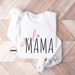 Gepersonaliseerde mama-sweatshirt: custom mom of Girls-kleding afbeelding 3