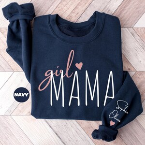 Gepersonaliseerde mama-sweatshirt: custom mom of Girls-kleding afbeelding 2