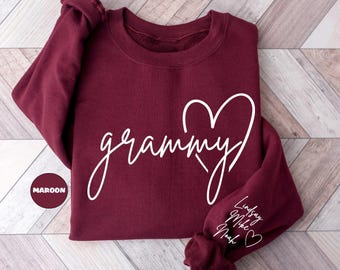 Personalized Grammy Sweatshirt: Custom Grandkids Names, Grandma Gift