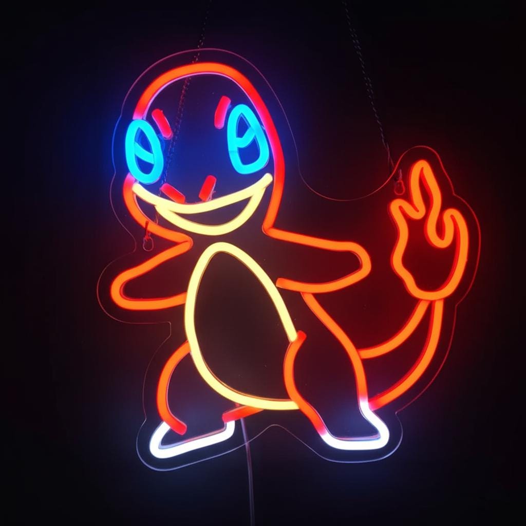 Charmander LED Neon Light Sign Pokemon - Etsy