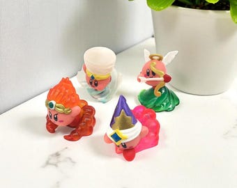 Kirby Copy Ability Figurine Set – Tornado, Fire, Cupid, and Beam Kirby Collectible Figures