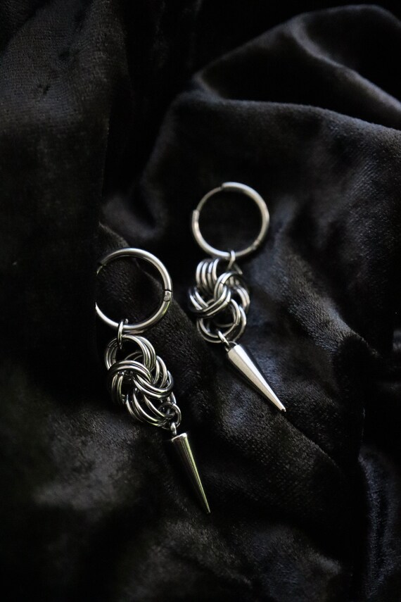 HEX | chainmaille earrings | stainless steel | chainmail jewelry