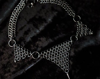 TEMPLE | chainmaille necklace | stainless steel | chainmail jewelry
