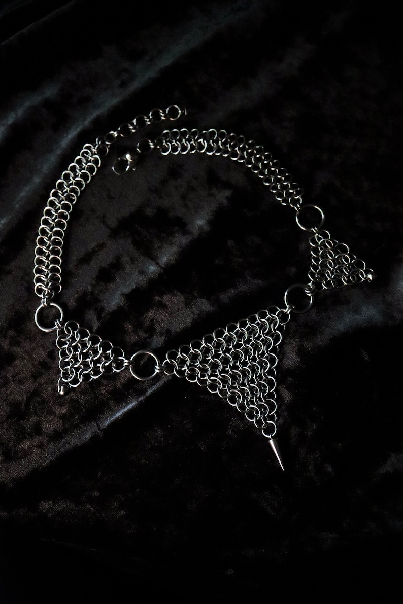 TEMPLE | Chainmaille Necklace | Stainless Steel | Chainmail Jewelry - Etsy