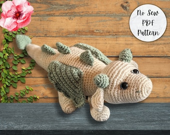 Dragon No Sew Crochet Pattern Dinosaur No Sew Pattern, No Sew Amigurumi Crochet Patterns