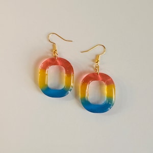 Pansexual Pride Handmade Resin Earrings