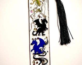 Fourth Wing/Iron Flame/ Onyx Storm; Tairn, Andarna and Sgaeyl book mark