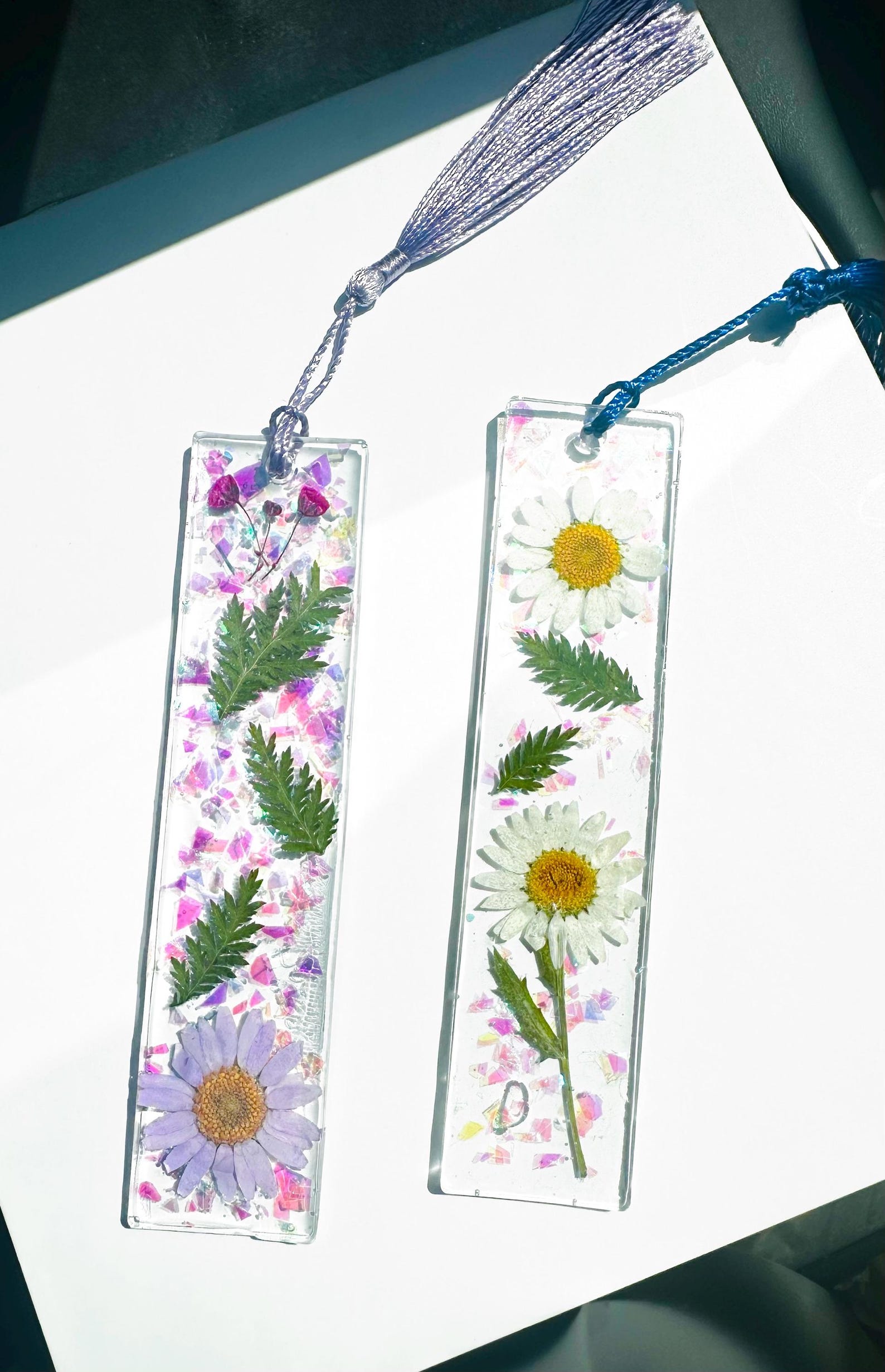Real Flower Bookmarks With Optional Personalization; Daisy Bookmark ...