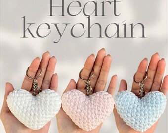Sleutelhanger gehaakt hart