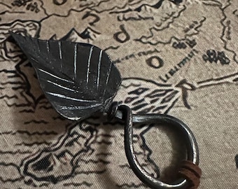 Forged Leaf Pendant Necklace