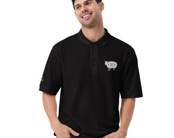 HIS Sheep White Logo Golfshirt