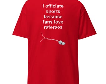 fans love referees white print t-shirt