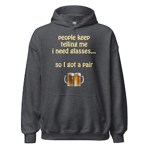 a pair of beer glasses hoodie