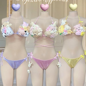 Bikini teddybeer: Custom Rave Festival-outfit