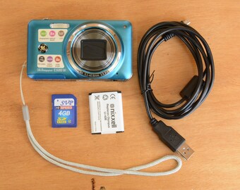 GE Digital Camera E1680W Blue 4 Tested Working