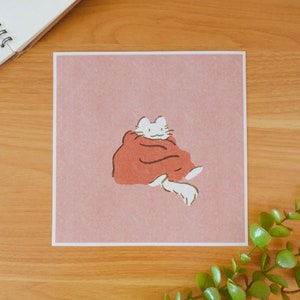 Kuschelige Decke Katze Kunstdruck