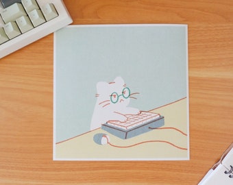Email Cat Art Print
