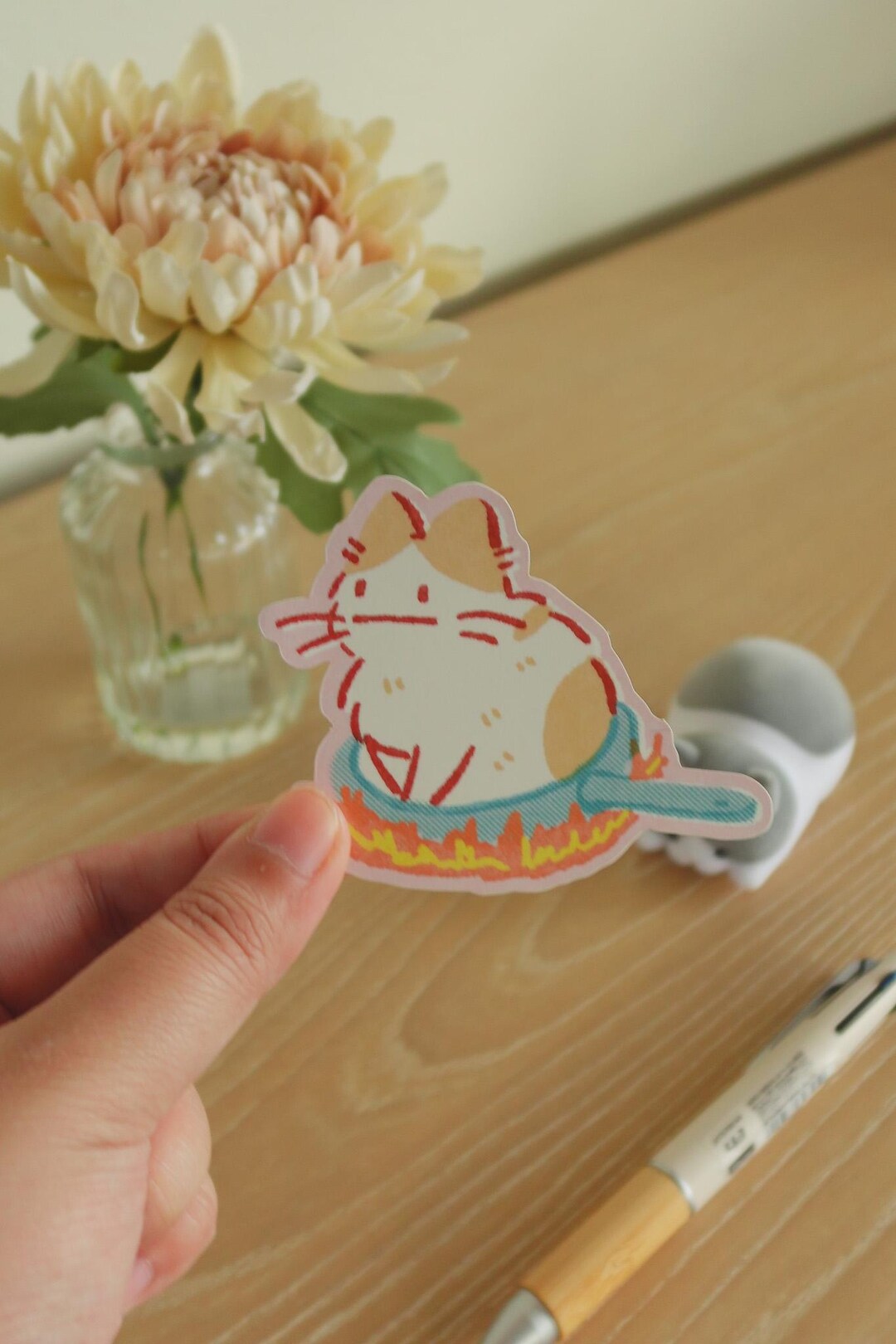 Frying Pan You're Cooked Cat Matte Vinyl Die Cut Sticker - Etsy