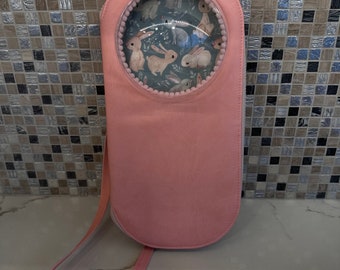 Leather carrier bag for Blythe doll