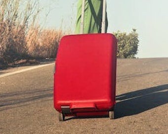 Handmade fashion red large capacity luggage