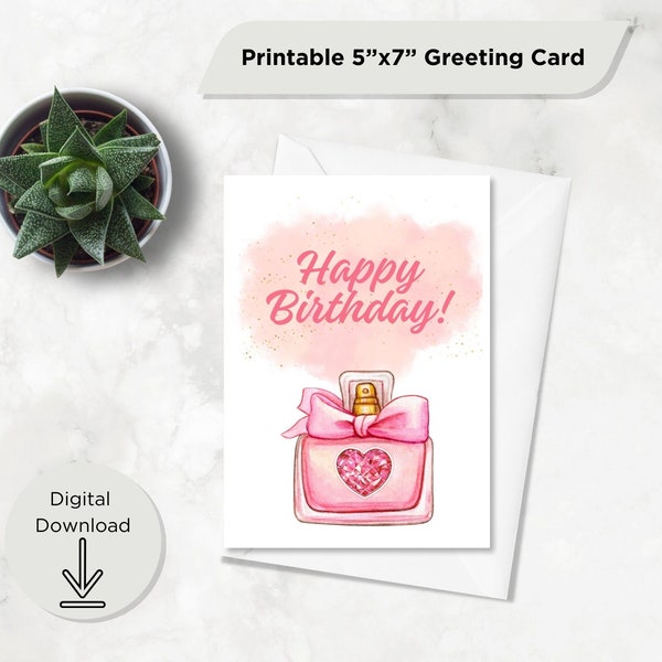 Coquette Aesthetic Perfume Vibe Birthday Card