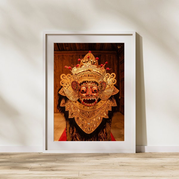 Bali Wall print | Digital Wall Art | Barong Photography | Bali Print | Bali Photo | Living room wall decoration | Photos of Indonesia