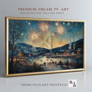 4th of July Frame TV Art,Fireworks Art for TV, Patriotic Tv Art,Vintage Independence Day Samsung Frame Tv  Art, 4th of July fireworks, TV328