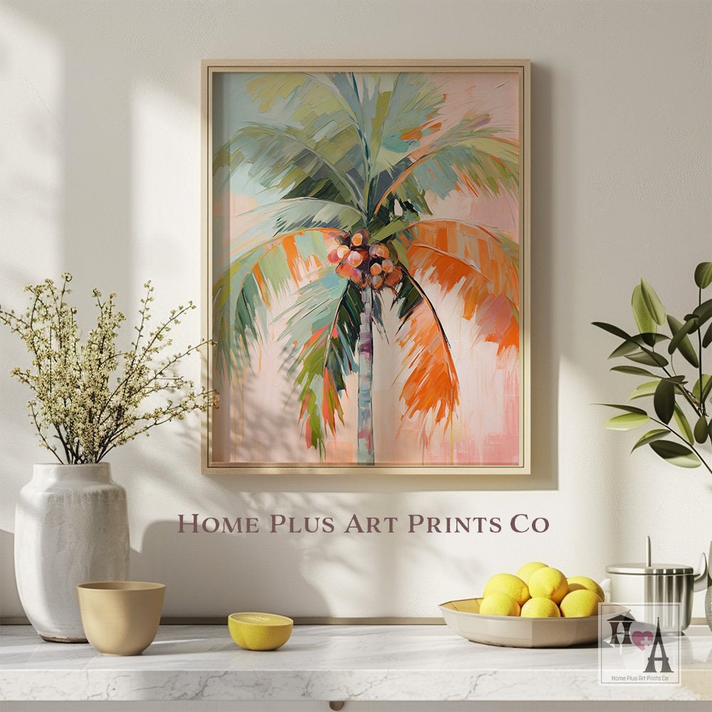 Abstract Palm Tree Wall Art, Palm Tree Print,palm Tree Painting Home ...