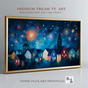 4th of July Samsung Frame TV Art, Fireworks Art for TV, Independence day TV art, Festive  4th of july Fireworks Tv art, patriotic art, TV329