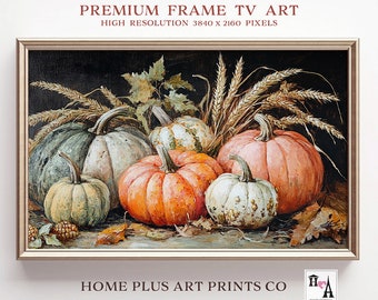 Frame TV Art, Vintage Pumpkin Painting, Samsung Frame TV Art,Fall TV Art, Vintage Pumpkins Painting, Fall Art for Frame Tv,Fall Decor, TV133
