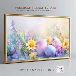 Easter Egg Samsung Frame TV Art Easter TV Art Spring Decor Vintage Farmhouse TV Nursery Art Digital Download Frame Tv Easter Art, TV259