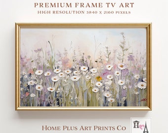 Samsung Frame TV Art, Colorful Wildflower painting,Flower TV Art,Wildflower  Frame tv art, Wildflower art,Frame TV art,Digital Download,TV05