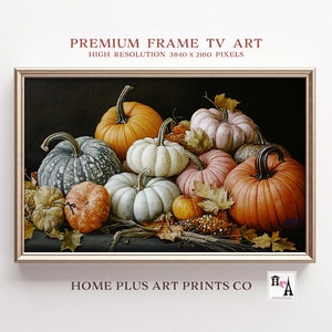 Samsung Frame TV Art,Vintage Pumpkins Painting Frame TV Art,Pumpkins Art Instant Download,Samsung Frame TV Art,Fall  Decor,Pumpkin Art,TVH40
