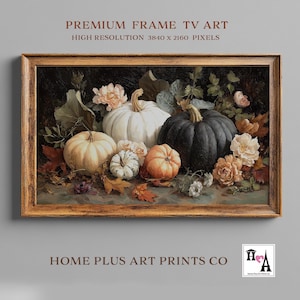 Vintage Fall Pumpkin Frame TV Art,Autumn Pumpkin Painting Samsung Frame TV Art,Thanksgiving Screensaver, Fall Decor, Digital Download, TV410