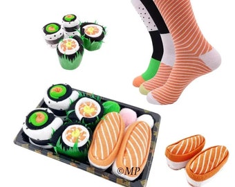 Sushi Socks Box Novelty Funny Gift Socks for Men 3 Pairs Set Cotton Soft Fashion Menswear